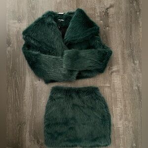 Fashion Nova Emerald Faux Fur Set